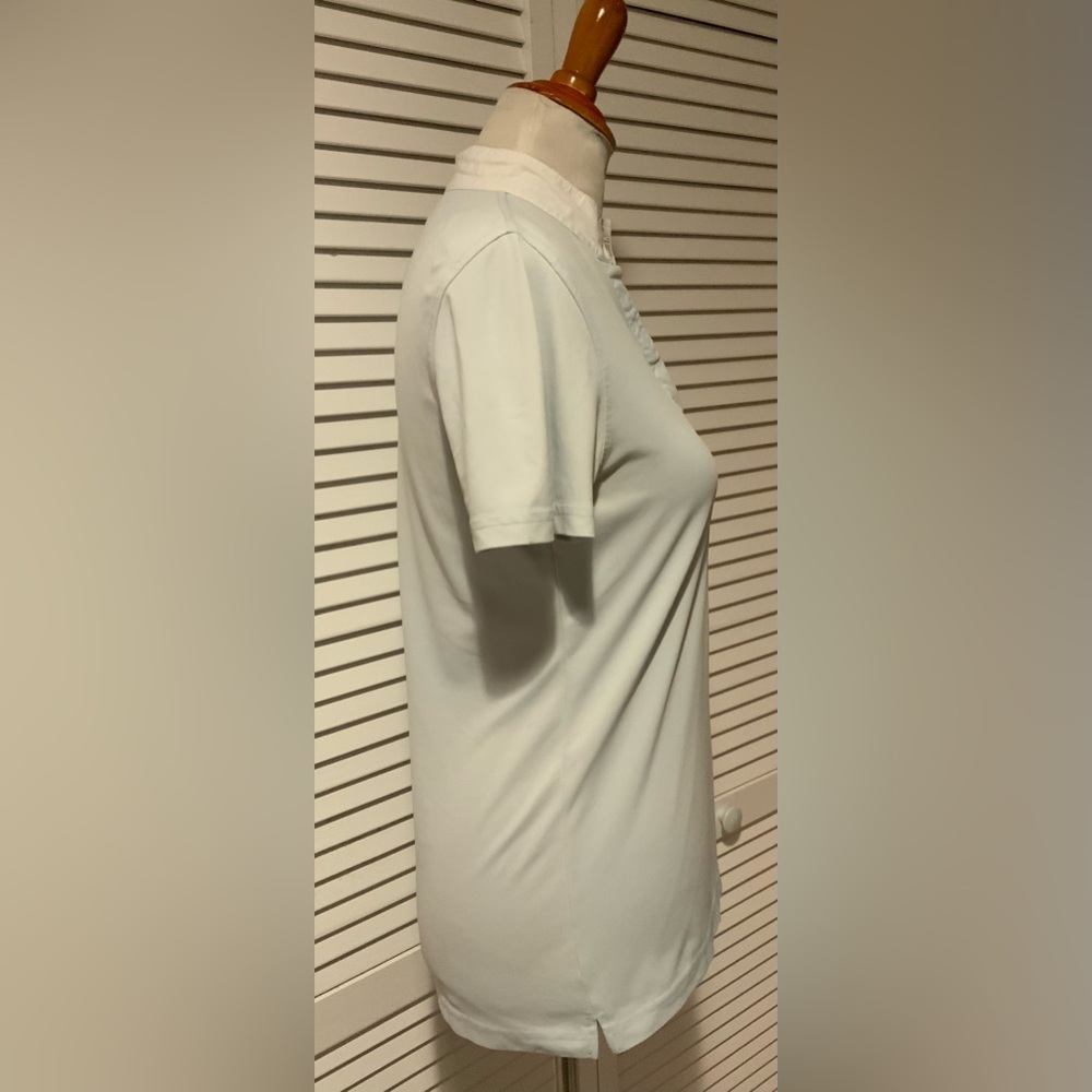 Pikeur Sports Short-Sleeve Show Shirt Light Blue w/ White Collar Size 38(US 6–8) - Picture 2 of 8